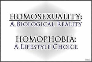 Homosexuality Reality Homophobia Choice.